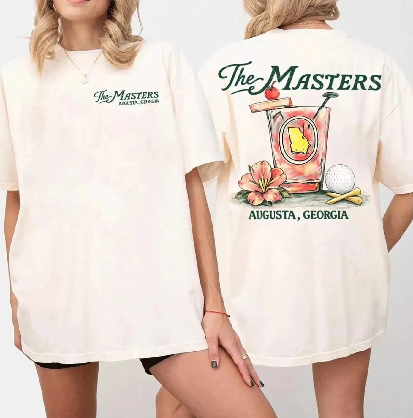 T-shirt de golf Augusta Masters 2026 – T-shirt rétro unisexe pour le quotidien et l'extérieur – T-sh