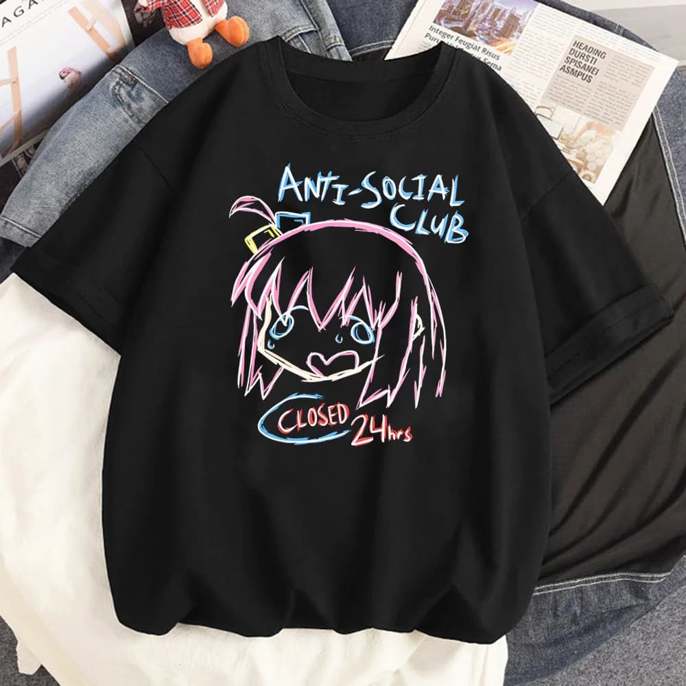 T-shirt Bocchi The Rock pour adolescents, style années 2000, Kawaii, Grunge, années 80, Punk, Vintag