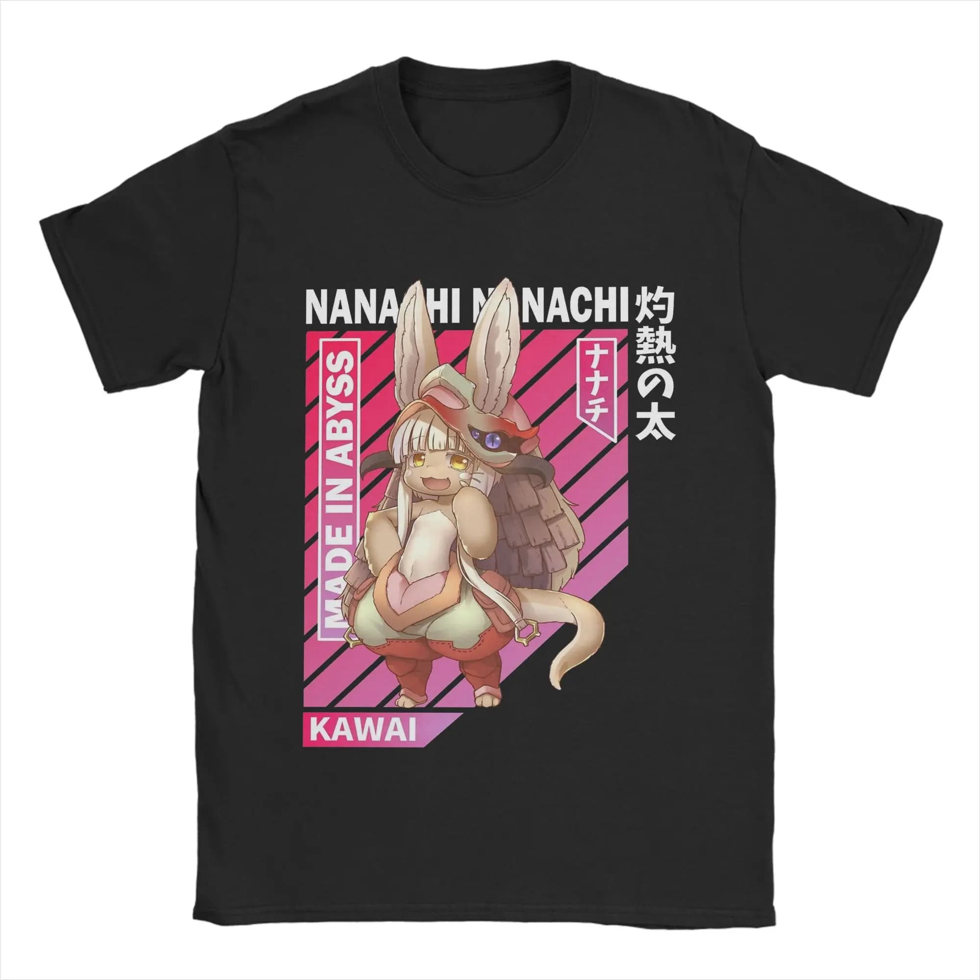 Nanachi homme T-Shirt fabriqué en Abyss couverture en coton créatif à manches courtes col rond t-shi