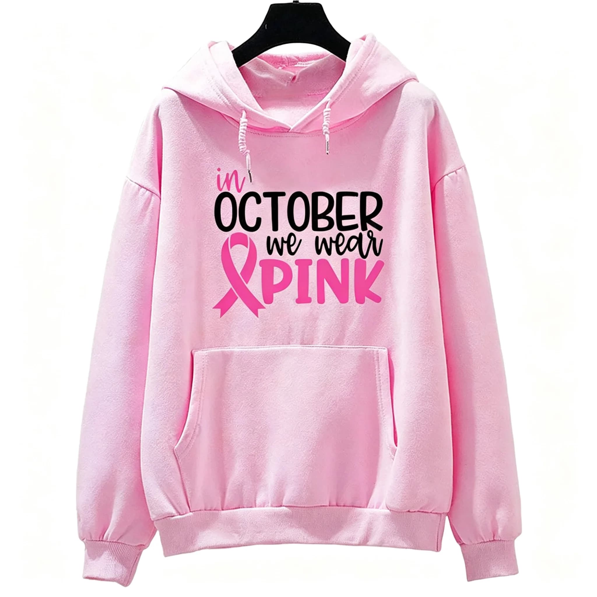 En octobre, nous portons un sweat-shirt rose, je suis une survivante, vêtements d'équipe, message de