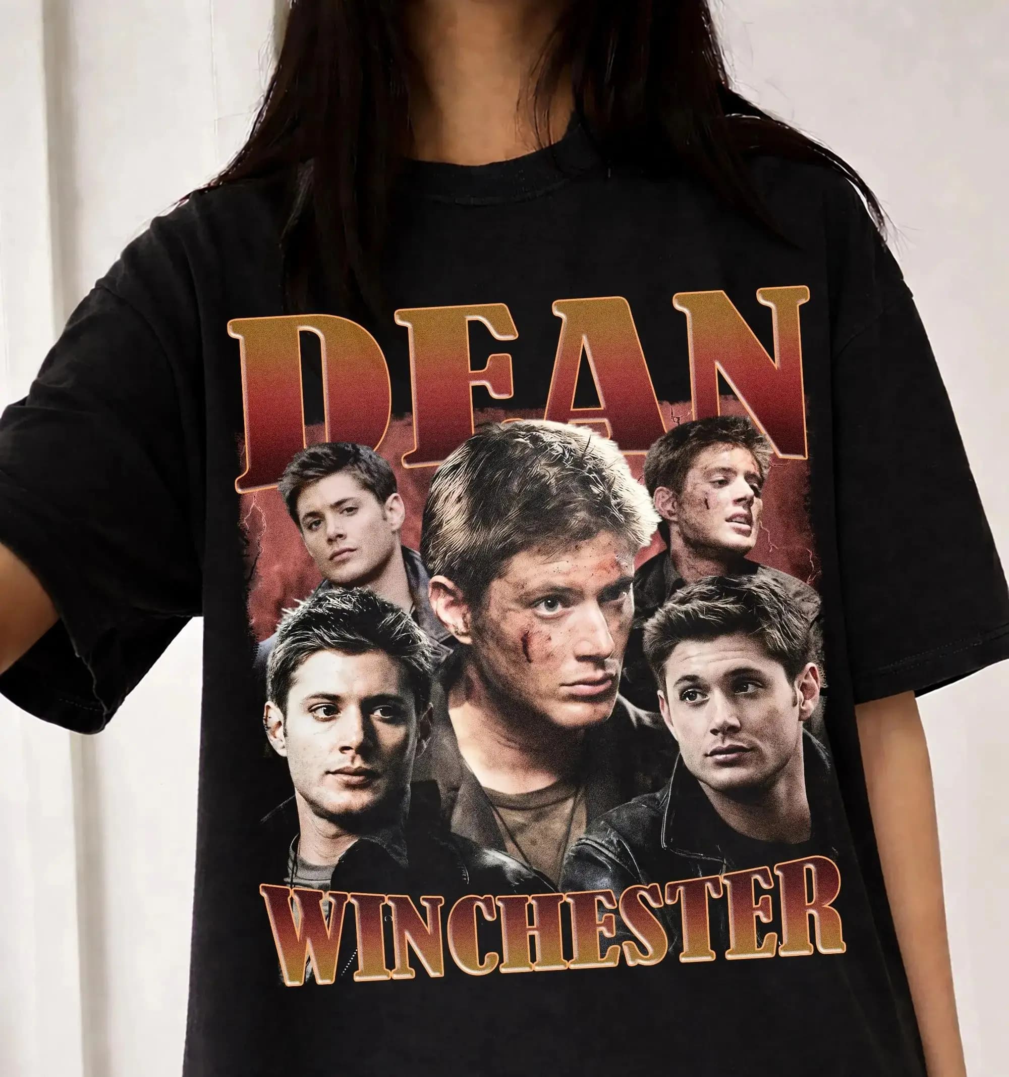 T-shirts vintage Y2K Dean Winchester, chemise Supernatural Winchester, t-shirts à imprimé graphique