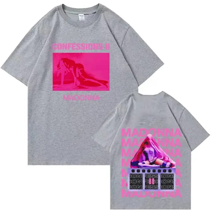 Madonna Tour 2026 T-shirt homme femme Harajuku chemise décontractée à manches courtes et col rond