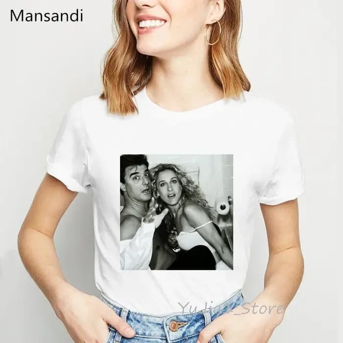Style Vintage sexe et la ville imprimer Sexy T-Shirt femmes Streetwear femme