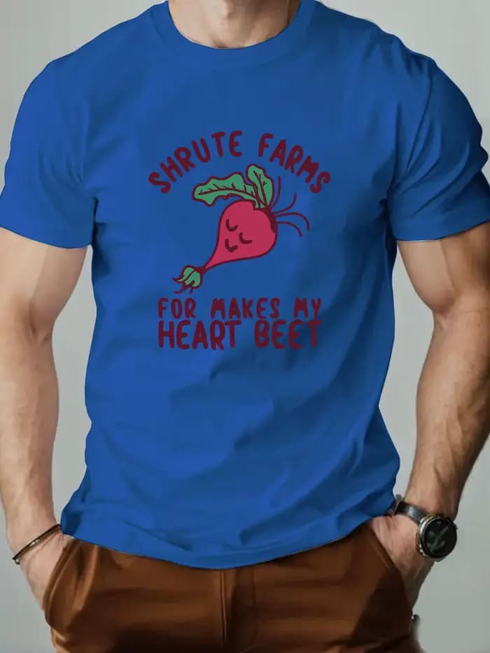 T-Shirt homme carottes motif imprimé mode loisirs sport coton