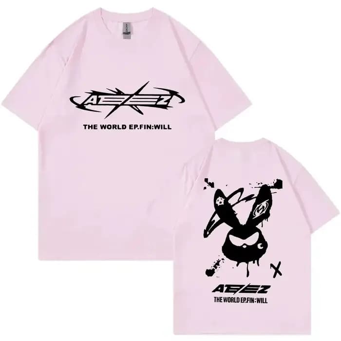 Ateez Album le monde Ep Fin Will Tour graphique T-shirts hommes femmes tendance Hip Hop T-shirt haute rue mode
