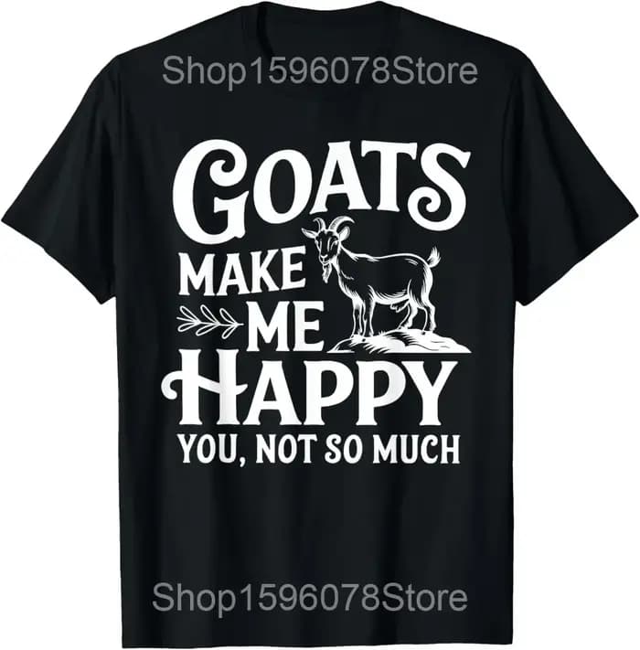Le chèvre propriétaire Animal fermier agriculture t-shirts hommes Humor Streetwear t-shirt à manches