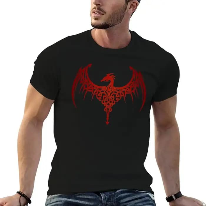 T-Shirt Celtic Dragon pour homme, t-shirts d'été avec imprimés, t-shirts pour homme en coton, T-shir