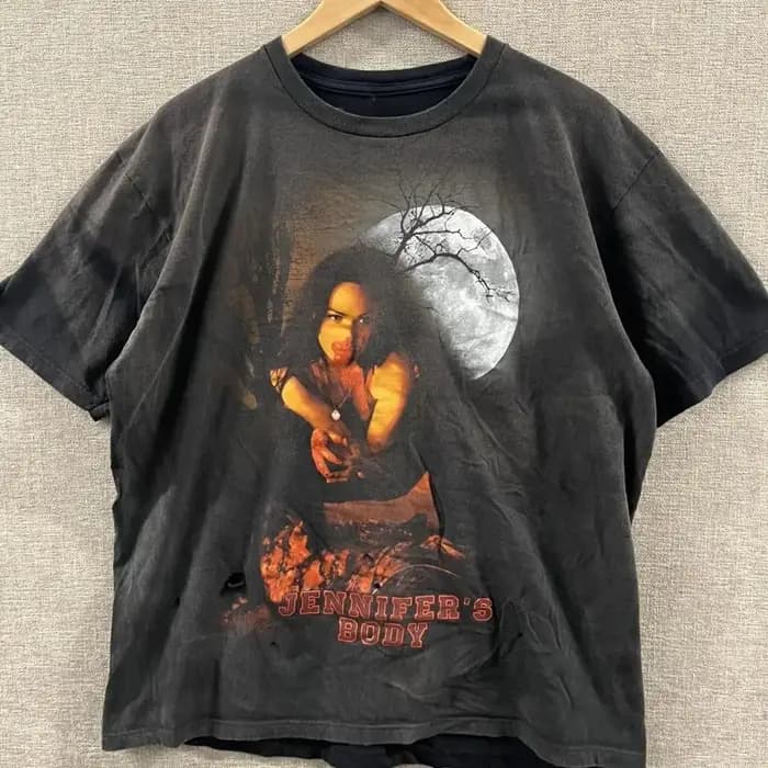 T-shirt graphique vintage d'horreur "Le corps de Jennifer" de Megan Fox, en coton, pour hommes et fe
