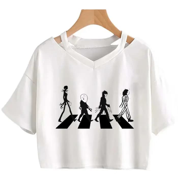 Tim Burton t-shirt femmes japonais été streetwear t-shirts femme graphique bande dessinée vêtements
