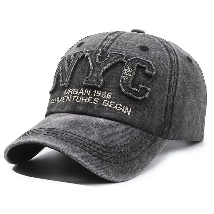 Casquette de baseball noire réglable pour femmes
