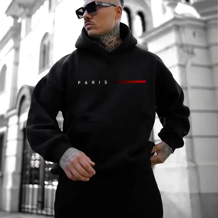 Paris pulls à capuche de mode pour hommes toutes saisons quotidien décontracté sport sweats
