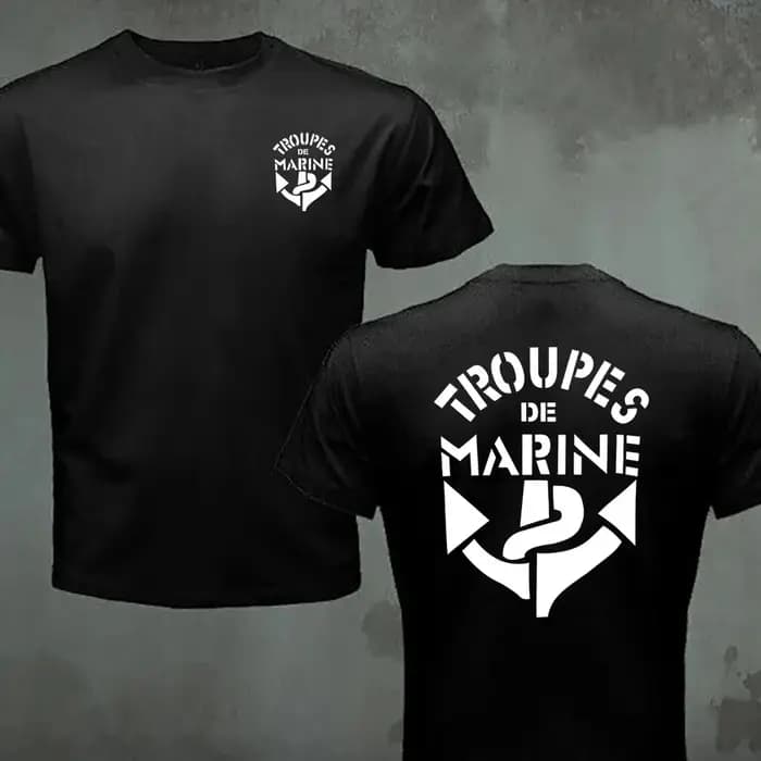 T-shirt militaire des troupes coloniales françaises pour hommes, T-shirt militaire des Marines, DulC