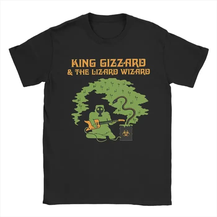 King Gizzard et le magicien lézard athènes grèce 2025 T-Shirt vêtements en coton drôle à manches cou