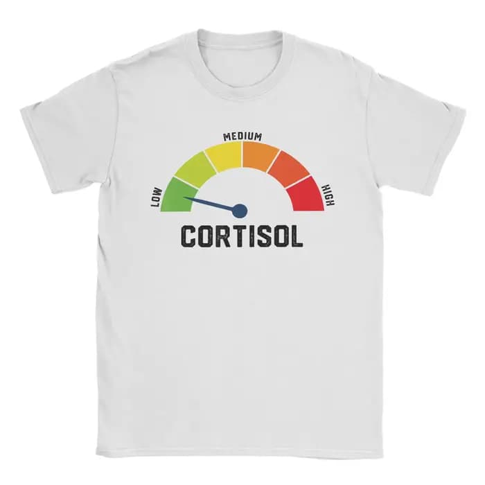 Cool Low Cortisol Levels v Meme T-Shirts pour hommes, col rond, en pur coton, à manches courtes, vêt