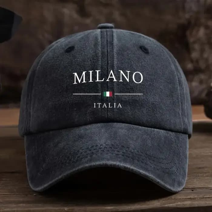 Casquette de baseball imprimée drapeau italien, casquette de baseball unisexe polyvalente pour l'ext