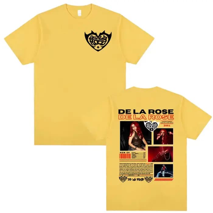 Chanteur De La Rose nouvel Album Tour graphique T-shirts hommes femmes haute rue Hip Hop Punk t-shirt décontracté 100%