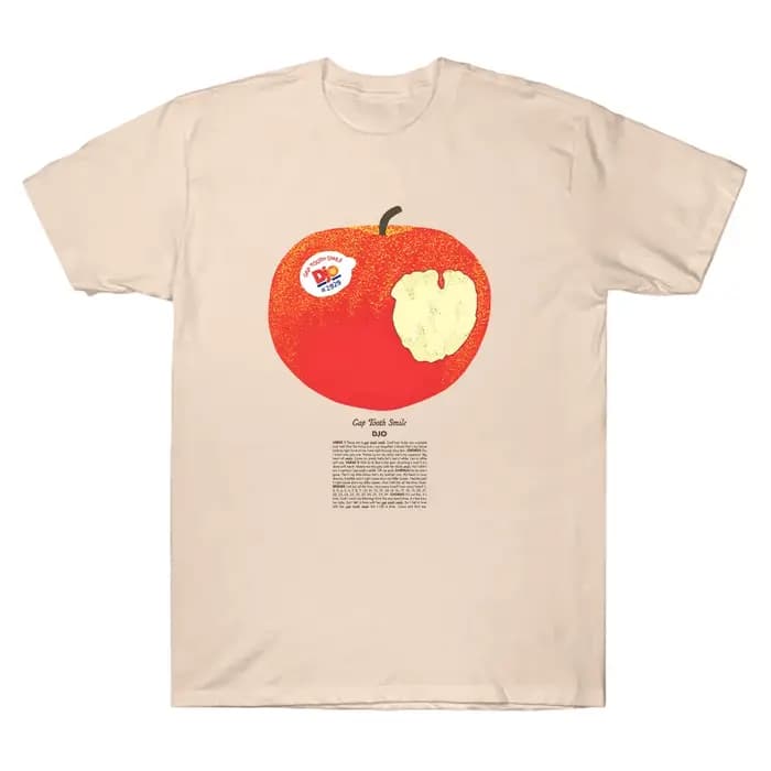 Djo Apple T-Shirt drôle dessin animé graphique t-shirts femmes à manches courtes hommes hauts haute qualité coton