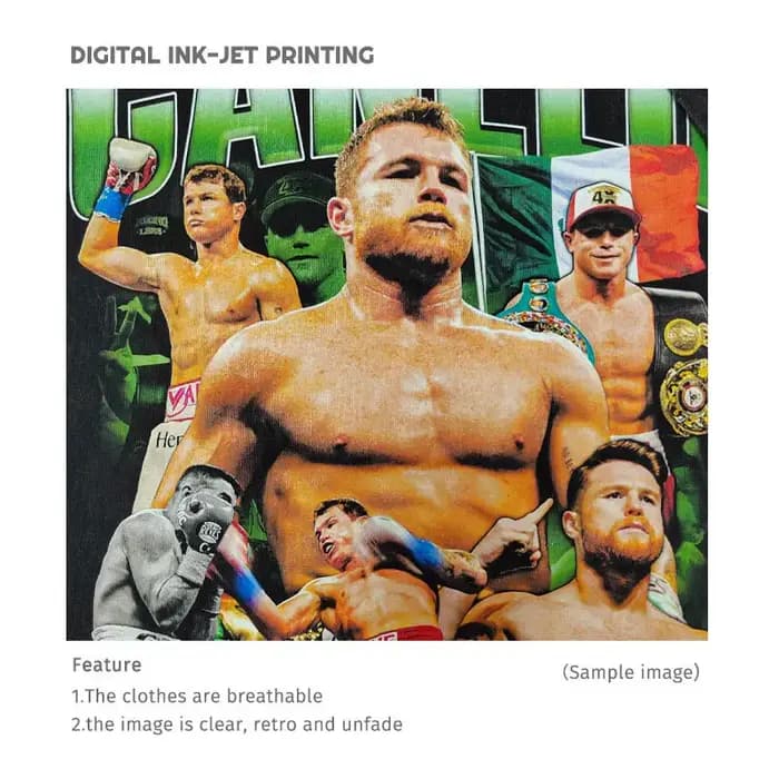 Canelo Alvarez T-shirt Boxer Vintage lavé à manches courtes surdimensionné Champion de boxe