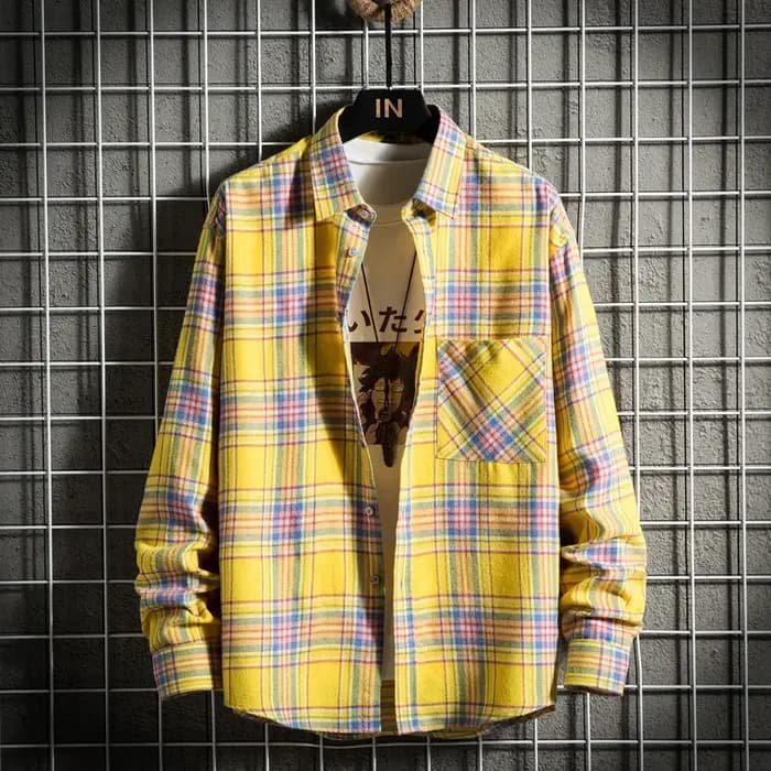 Chemise en coton à manches longues pour homme