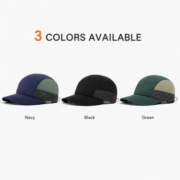 Casquette 5 panneaux à séchage rapide pour homme