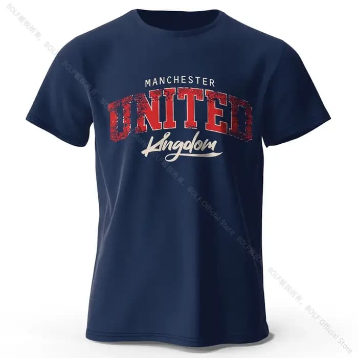 Men's Unites Kingdom Letter Vintage Printed T-Shirt 100% Cotton Oversized Street Graphic Tees for Men Women Summer Tops