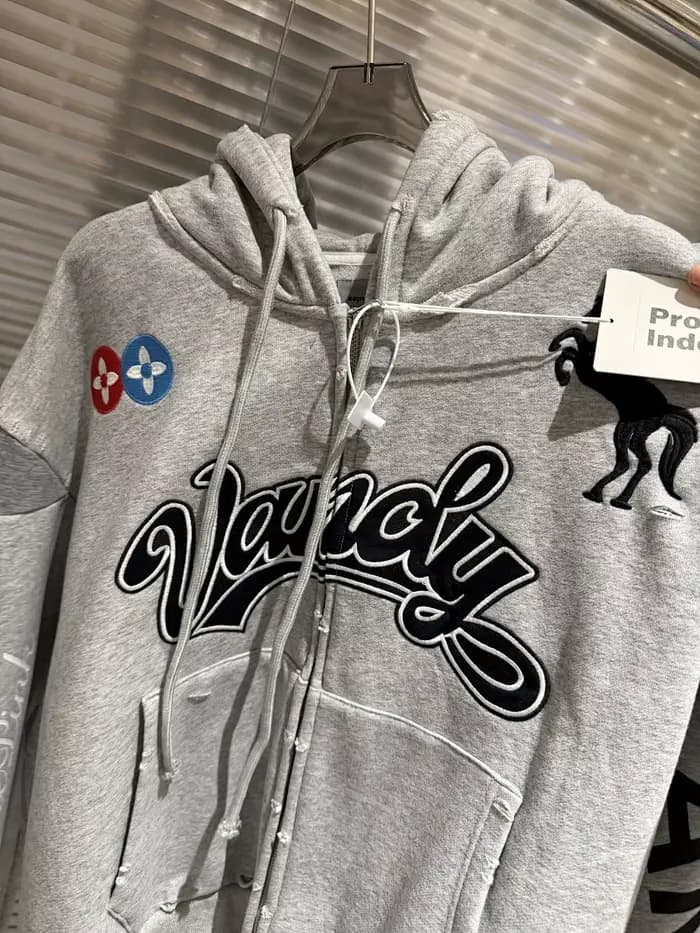 Sweat à capuche zippé oversize pour homme