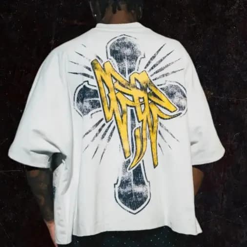Street Sage Hip Hop Vintage graphique T-Shirt surdimensionné coton