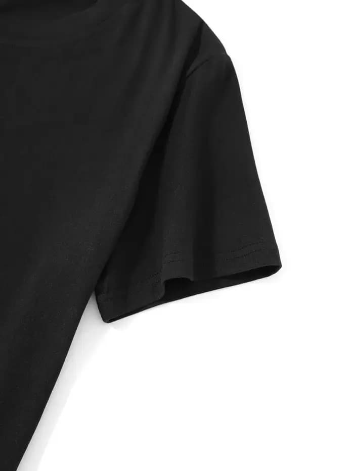 T-shirt à manches courtes pour femme avec impression de lettres espagnoles « CUANDO TU OPINIÓN SEA UNA CROQUETA ME LA