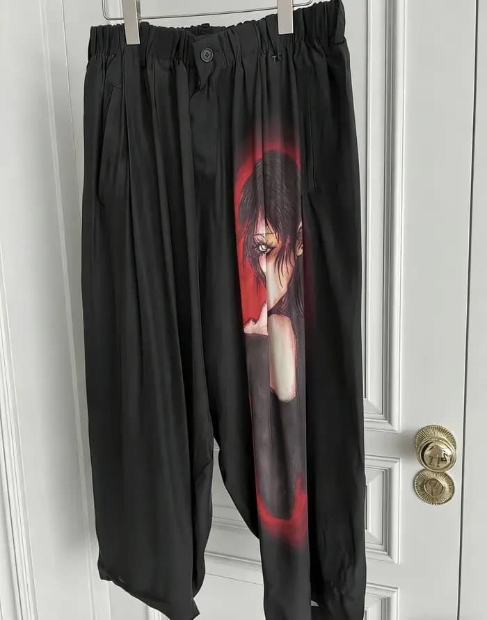 Pantalon décontracté au design original TOP-YAMAMOTO avec motifs de doigts et pantalon décontracté i
