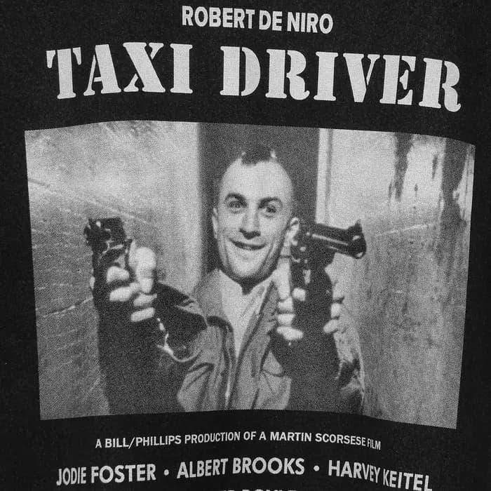 Chauffeur De Taxi T-Shirt Robert De Niro 70s 80S film naturel né tueurs hommes coton été lavé vêtements