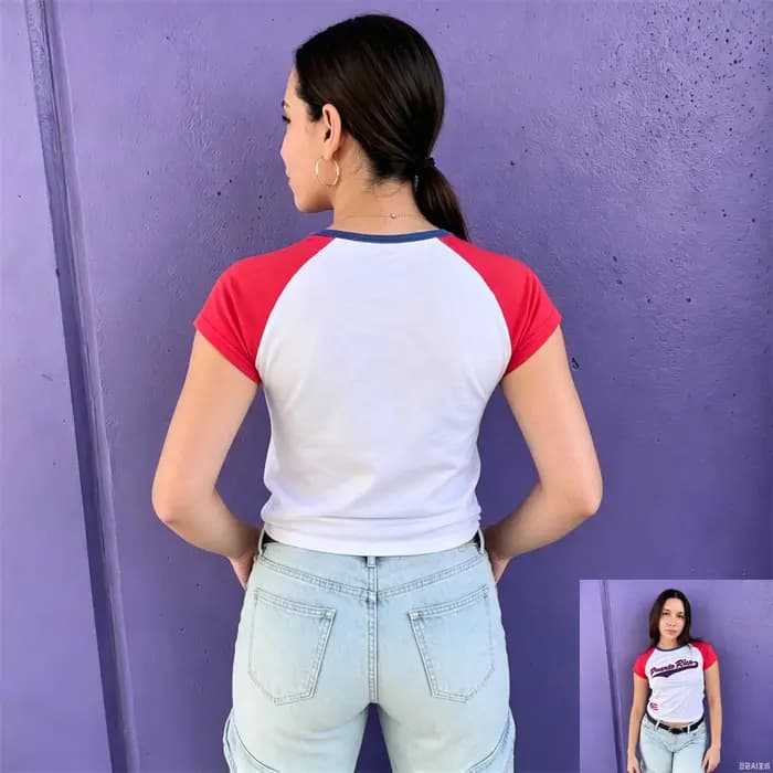 T-shirt imprimé 3D style Porto Rico