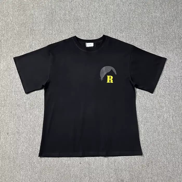 Nouveau T-shirt RHUDE 2026 décontracté et ample à manches courtes avec imprimé lettres pour hommes e