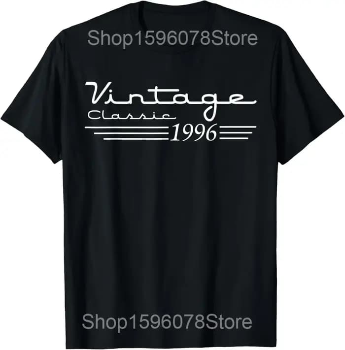 30e anniversaire Vintage né en 1996 30 ans B-day t-shirts hommes Humor Streetwear t-shirt à manches