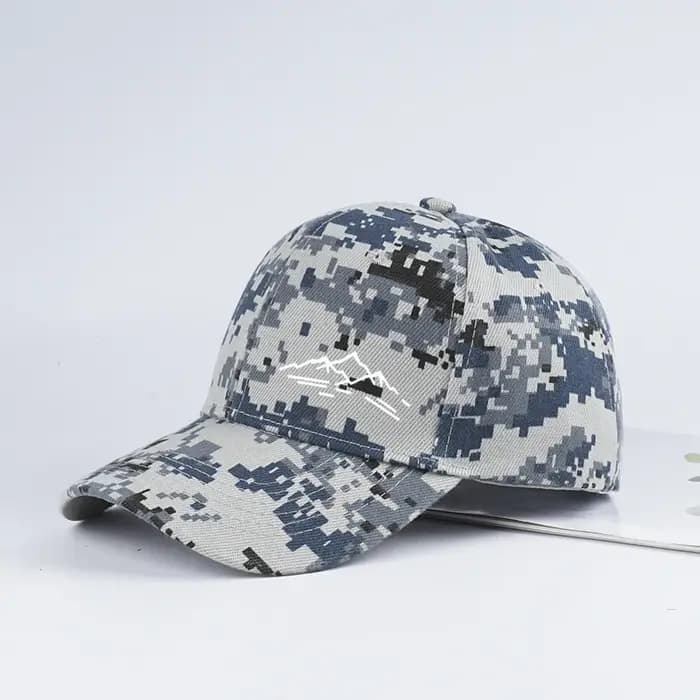 Casquette de baseball camouflage à imprimé montagne – Casquette respirante et réglable pour la rando