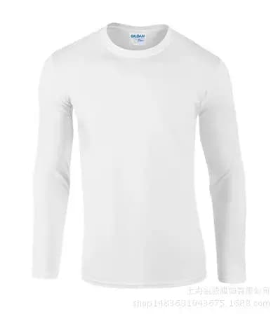T-shirts à manches longues 100 % coton pour hommes