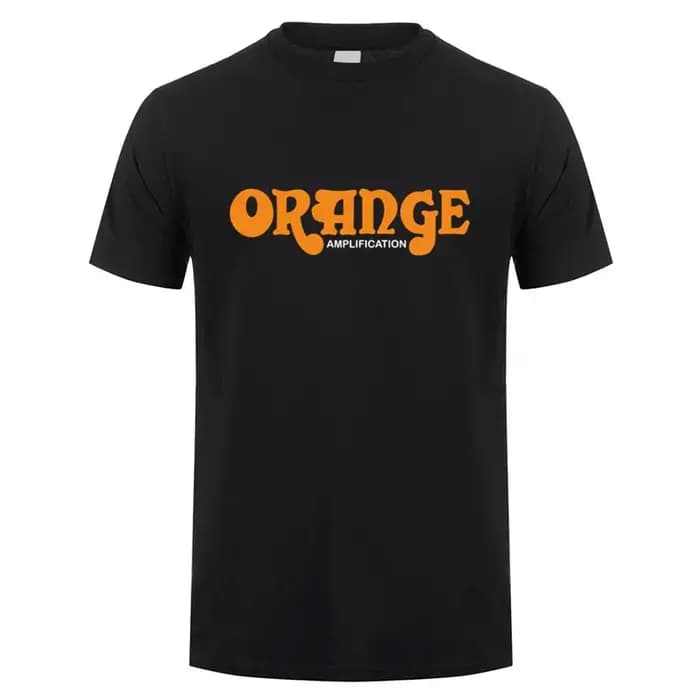 La guitare britannique ampères Orange t-shirts unisexe décontracté à manches courtes homme Cool coton