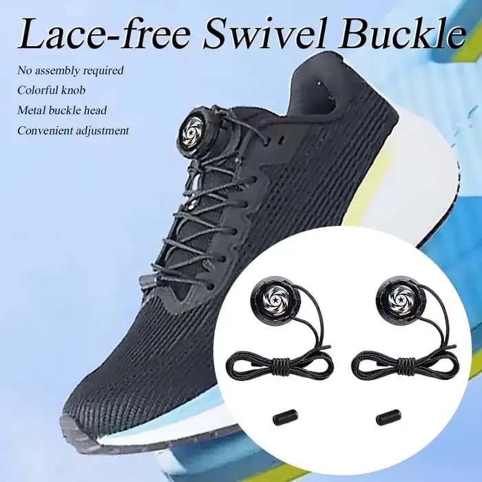1 paire de lacets de chaussures de sport, boucle pivotante sans lacets pour hommes et femmes, chaussures décontractées, accessoires pour lacets, lacets de chaussures de sport
