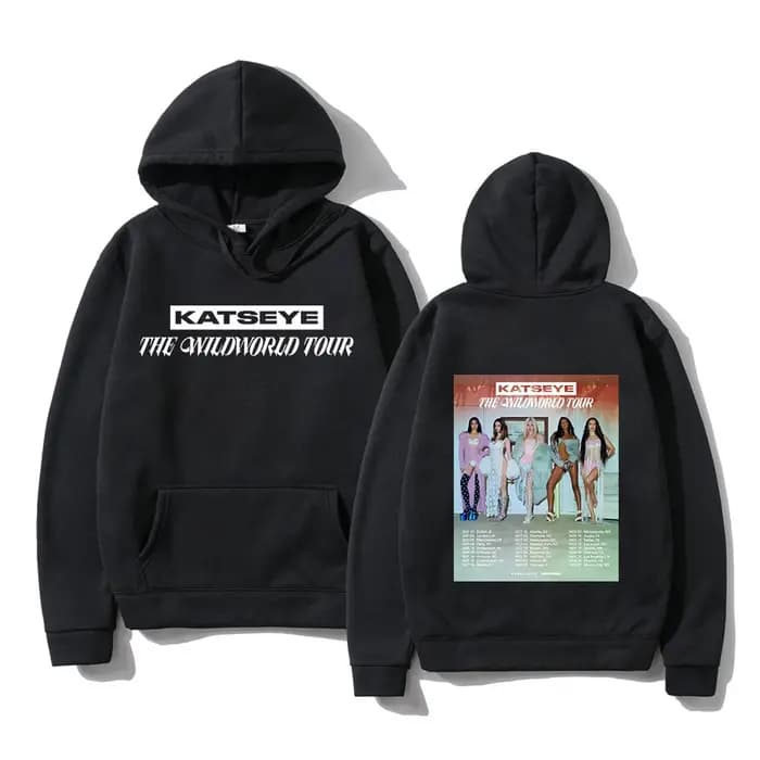 KATSEYE THE WILDWORLD TOUR 2026 Hoodie PINKY UP 2 Album Sweat-shirt vintage pour femme