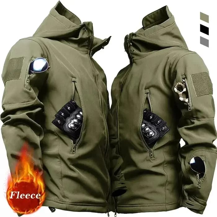Veste militaire décontractée à capuche pour hommes