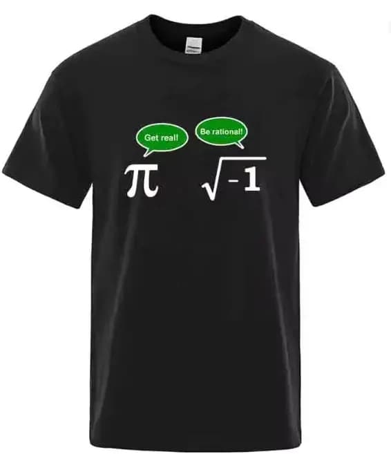 T-shirt pour homme en coton de haute qualité, imprimé avec un motif mathématique amusant, coupe ampl