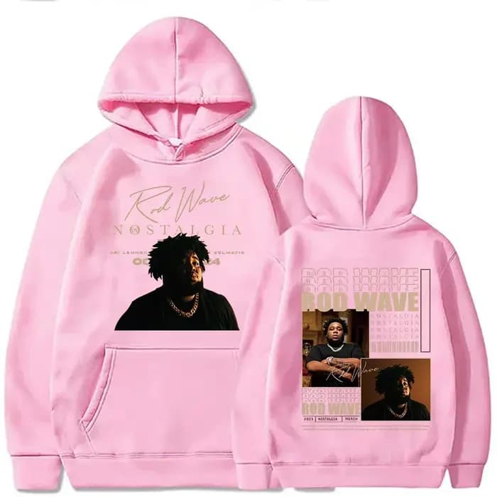 Sweat à capuche imprimé Hip Hop Nostalgique Tendance 2025 Rod Wave Tour – Pull Unisexe pour Fans – Cadeau de Luxe