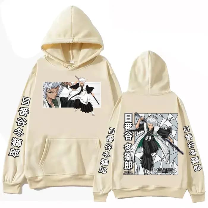 Bleach Hitsugaya Toshiro Anime sweats à capuche Harajuku Hip Hop hauts pullover dessin