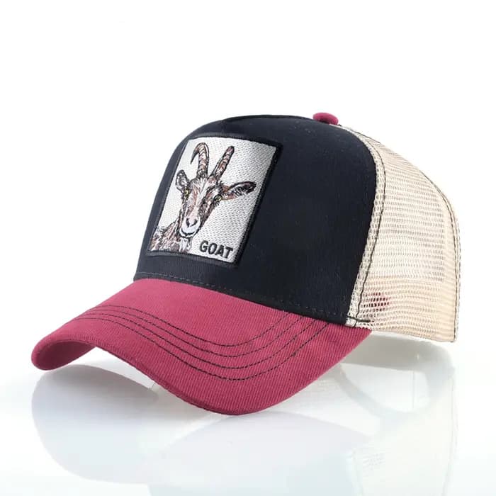 Casquettes de camionneur à la mode avec Patch de chèvre brodé