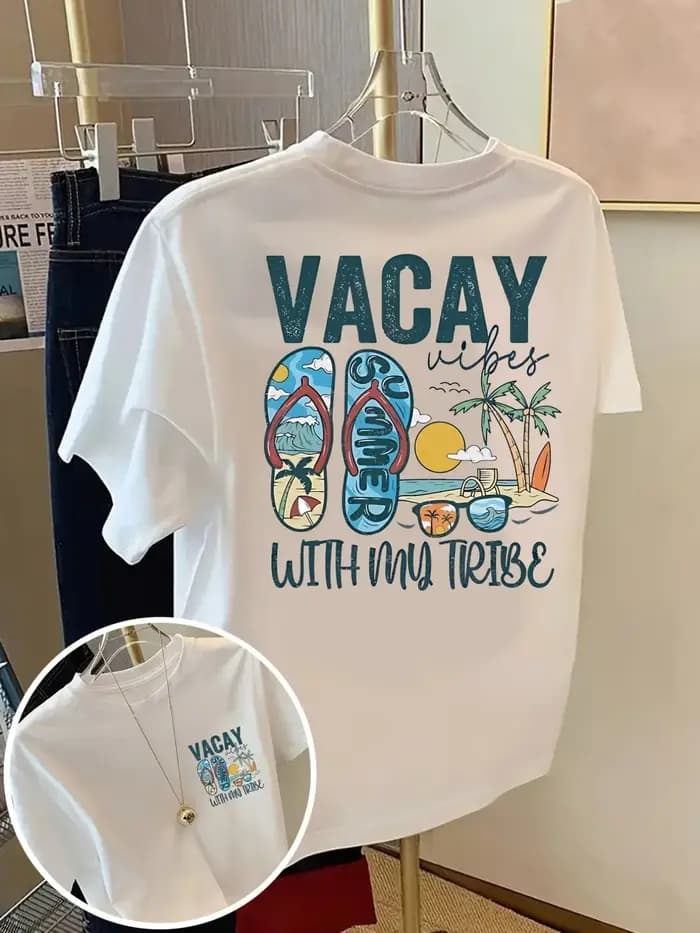 T-shirt pour homme à motif tropical palmier coucher de soleil