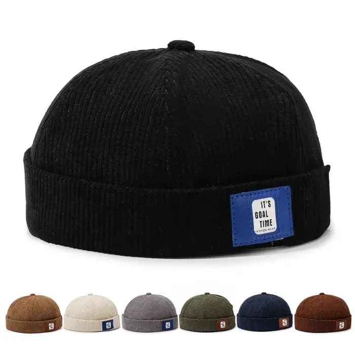Casquette en velours côtelé Patch Landlord - Style tendance streetwear et moto