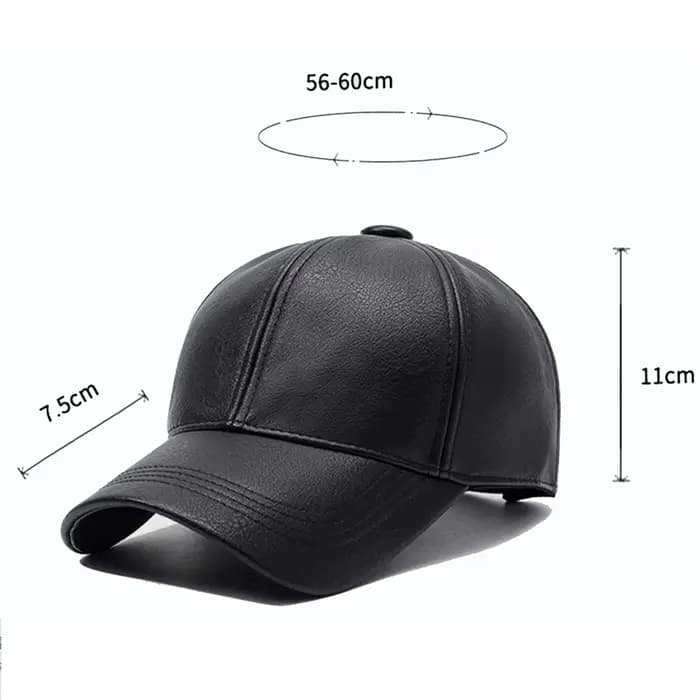 Casquette de baseball en cuir PU de luxe FS pour femme