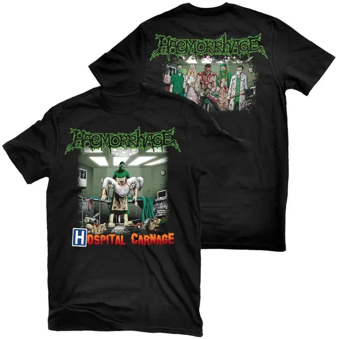 T-shirt en coton avec image graphique Haemorrhage Grume pour hommes et femmes