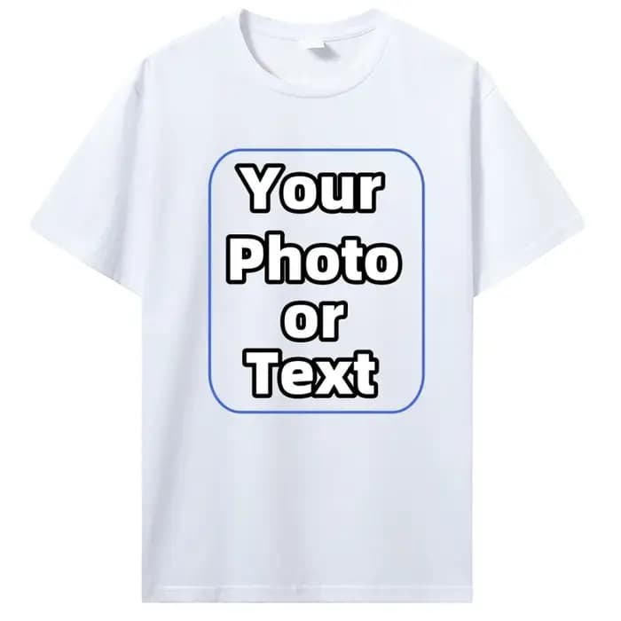 T-shirt personnalisé Faites votre conception Logo Texte Coton