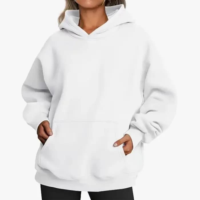 Sweat-shirt à capuche en polaire surdimensionné pour hommes et femmes