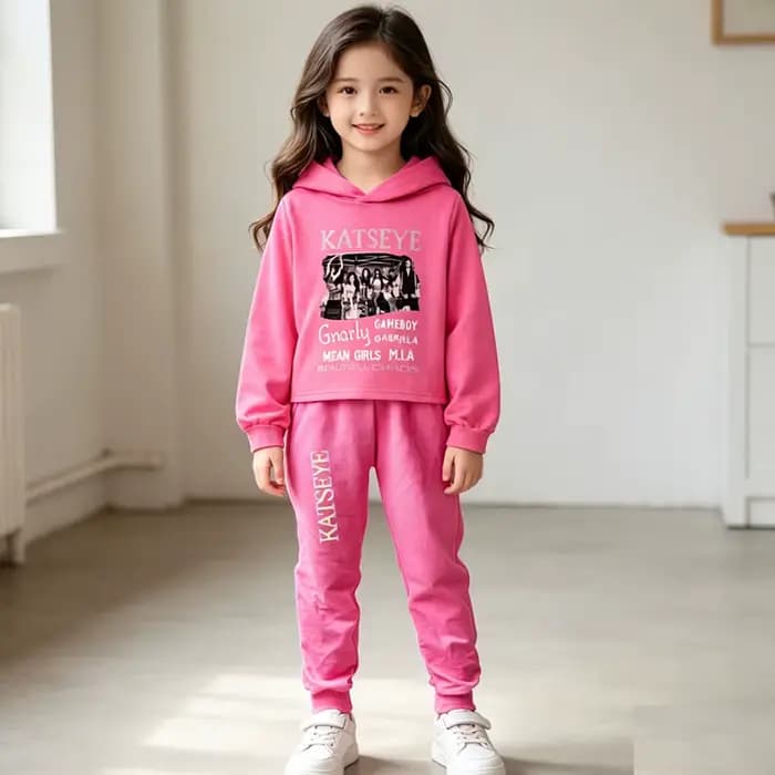 KATSEYE Ensemble sweat à capuche court pour filles